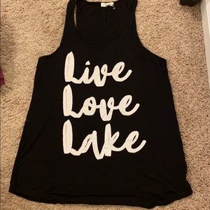 Live Love Lake Racerback tank